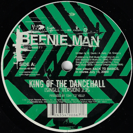 King Of The Dancehall / Dude  - Beenie Man 