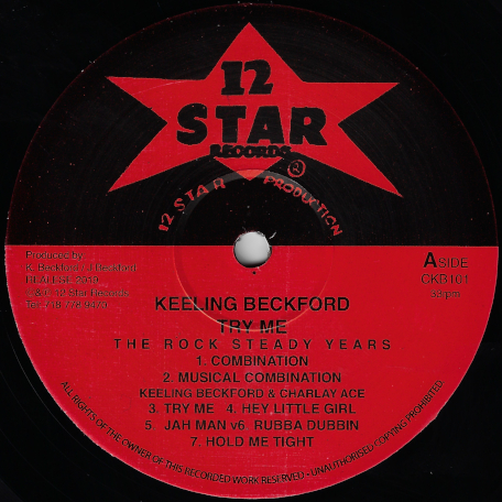 Keeling Beckford / Try Me THE ROCK STEADY YEARS: Lion Vibes Reggae ...