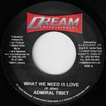 What We Need Is Love / Never Give Up - Admiral Tibet / Poly Famous